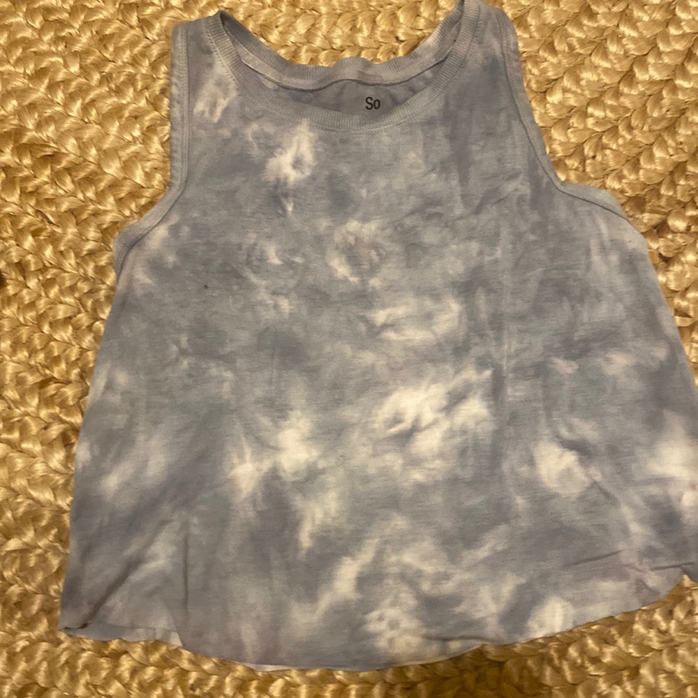 Tie dye blue/grey tank